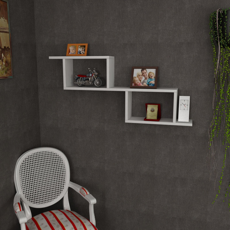 Tablette décorative 3 pièces avec tablettes réglables Vernonburg