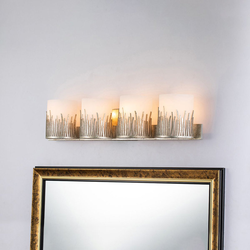 Meuble-lavabo 4 lumières Sawgrass, Argent argent