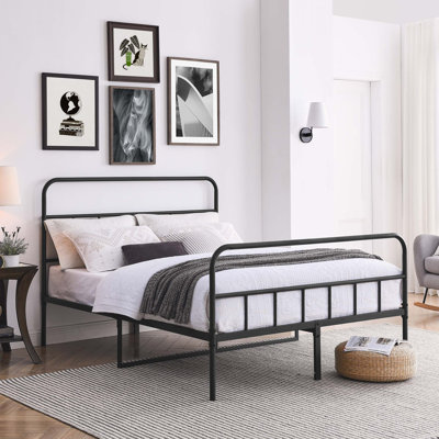 Wrought Iron Bed Frame, Metal Bed Frame, Iron Platform Bed Frame, Iron Canopy Bed Frame