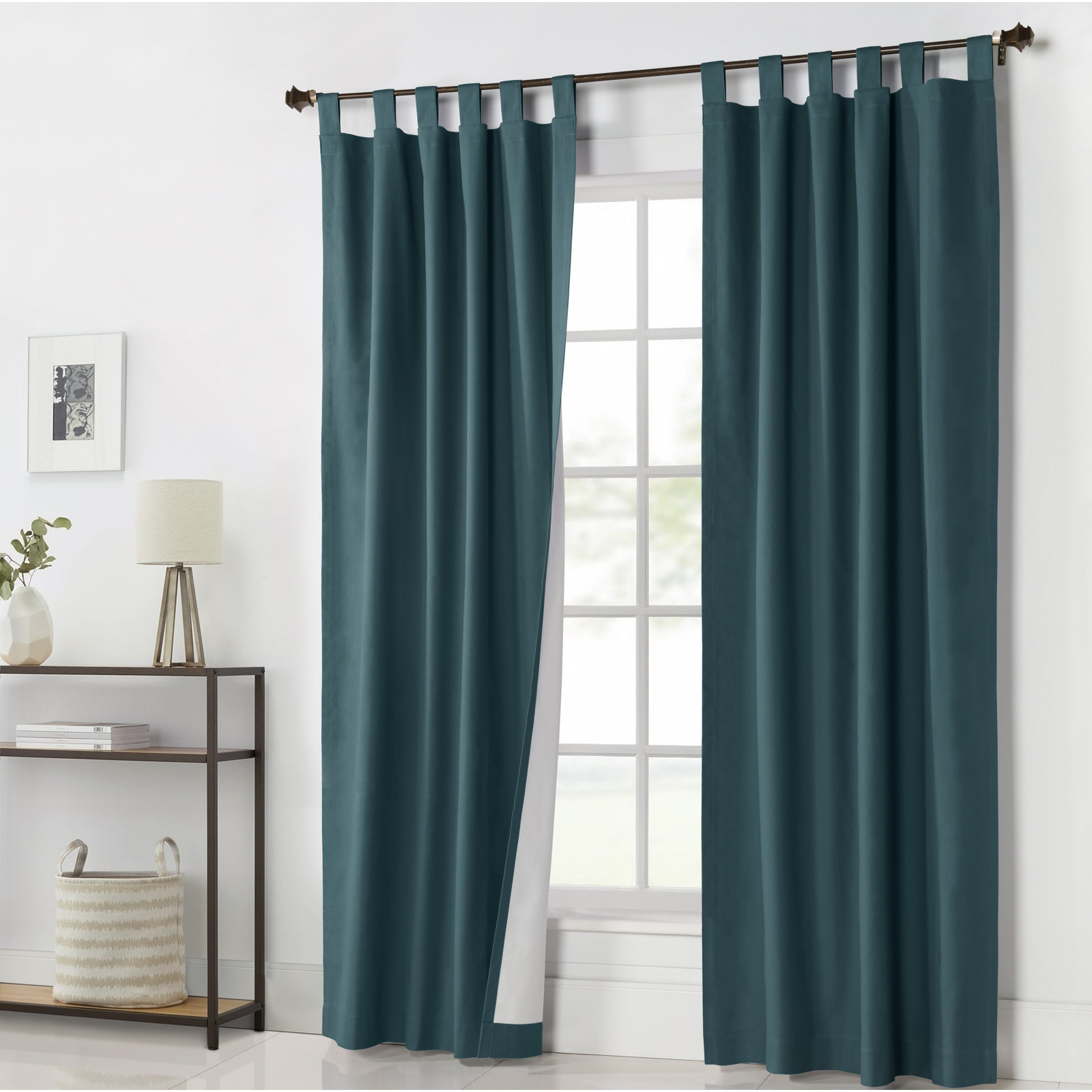 Mcgowen Room Darkening Cotton Curtain Panel, 40" W X 54" L, Nightwatch Green