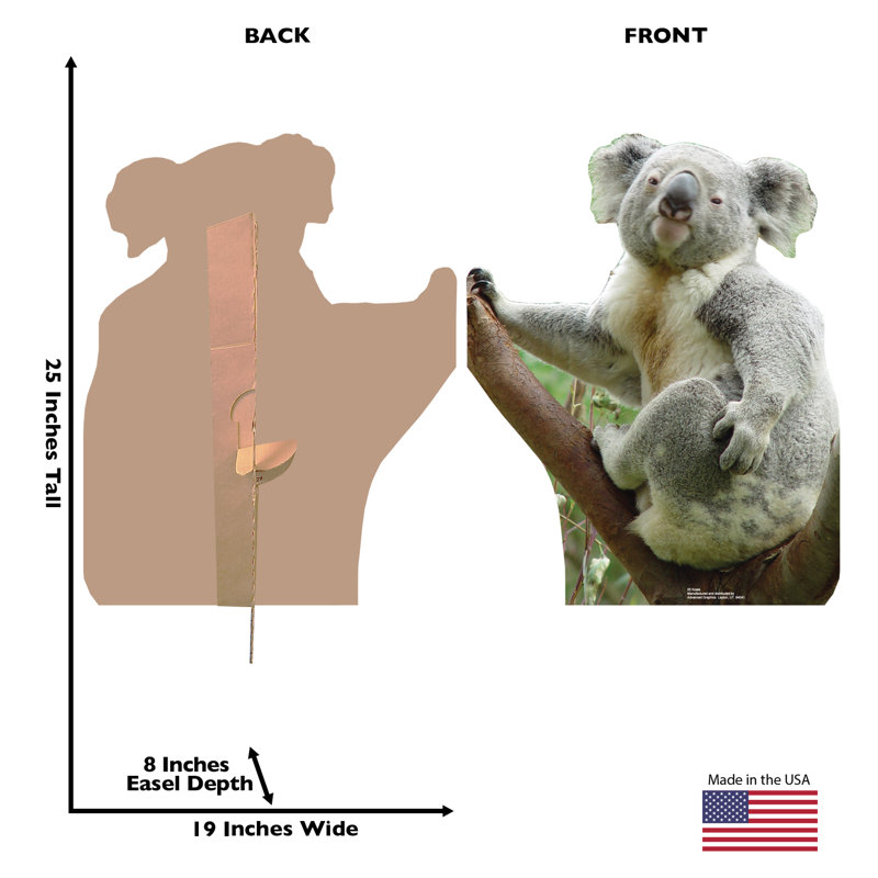 Life-Size Koala Bear Cardboard Standup Prop