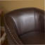 Fauteuil club en cuir reconstitué brun-984817623