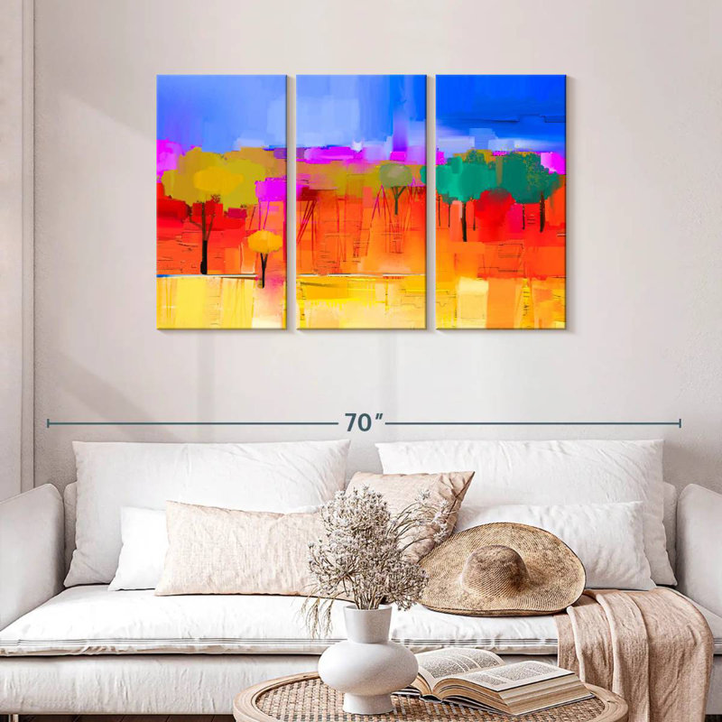 Avery Colorful Spring Trees, 28" H x 45" W