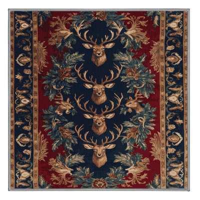 Machine Washable French Brown Area Rug