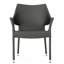 3 pièces, gris, extérieur, PE, chaises en fer, subtilement arqué, résistant aux intempéries,