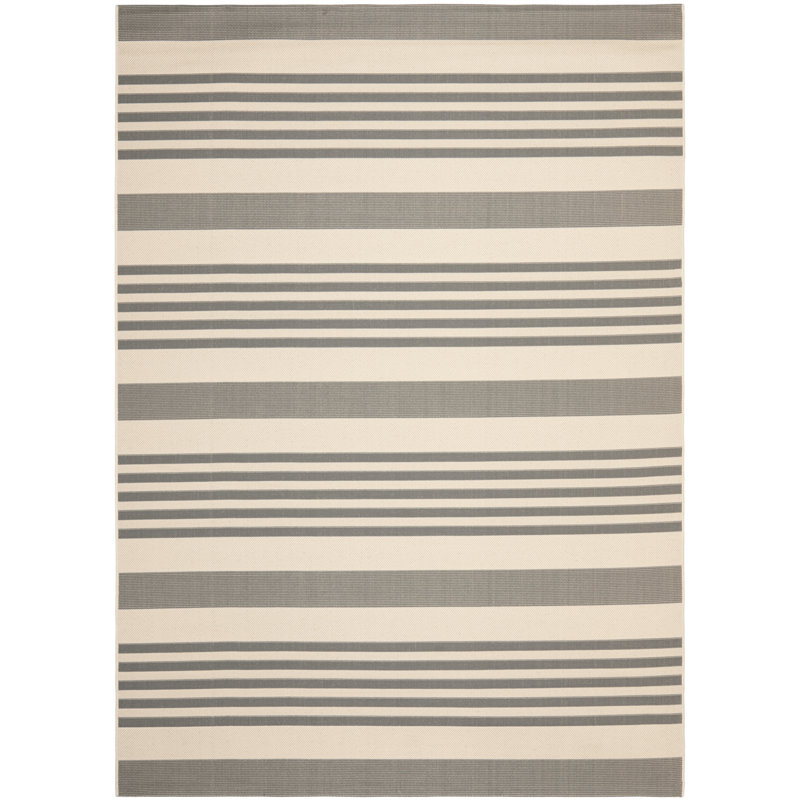 Camellia Striped Hand Woven Indoor / Outdoor Area Rug, Rectangle 160 x 231 cm