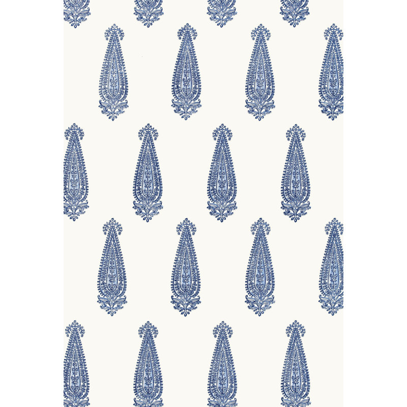 Papier peint Katara Paisley, Bleu faïence