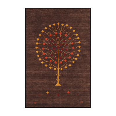 Tapis brun contemporain Kleban