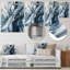 «Blue and Gray Ethereal Elixir III - Abstract Shapes», art mural en métal-502899872