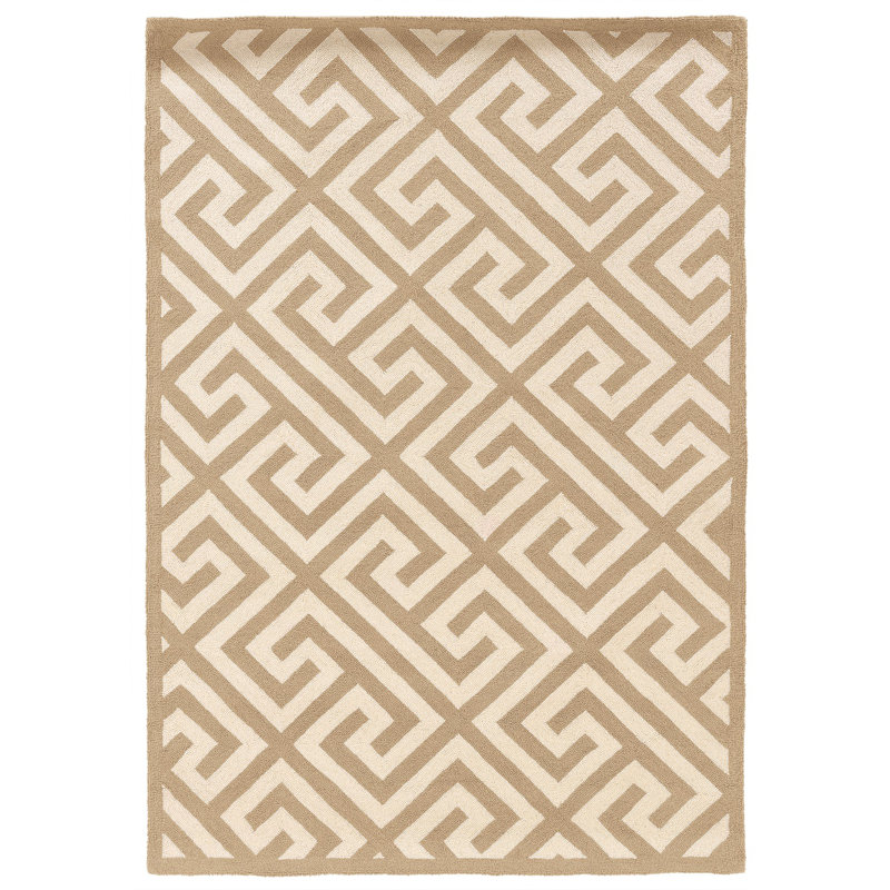 Hand Hooked Wool Geometric Indoor Rug, Rectangle 1'10" x 2'10"