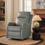 Fauteuil inclinable pivotant en similicuir McGuffey avec base en métal-1231533750