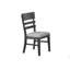 Charbon de bois noir 7 pièces ensemble de salle à manger Spacieuse table de salle à manger Coussin chaises de style contemporain