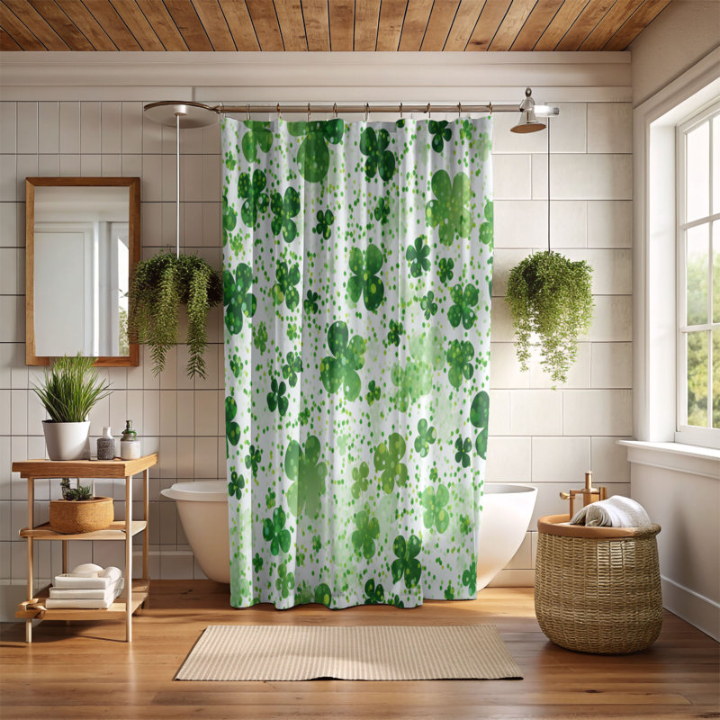Rideau de douche Spark Clover - Premium, H 74 po x l 71 po