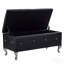 Repose-pieds rembourré avec repose-pieds avec boutons en cristal pour l'entrée du salon (noir)