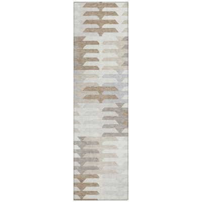 Machine Washable Indoor/Outdoor Chantille ACN2328 Geometric Rug