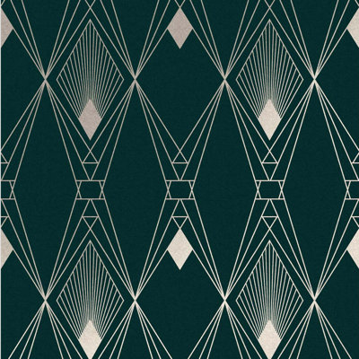 Geometric Metallic Wallpaper Double Roll