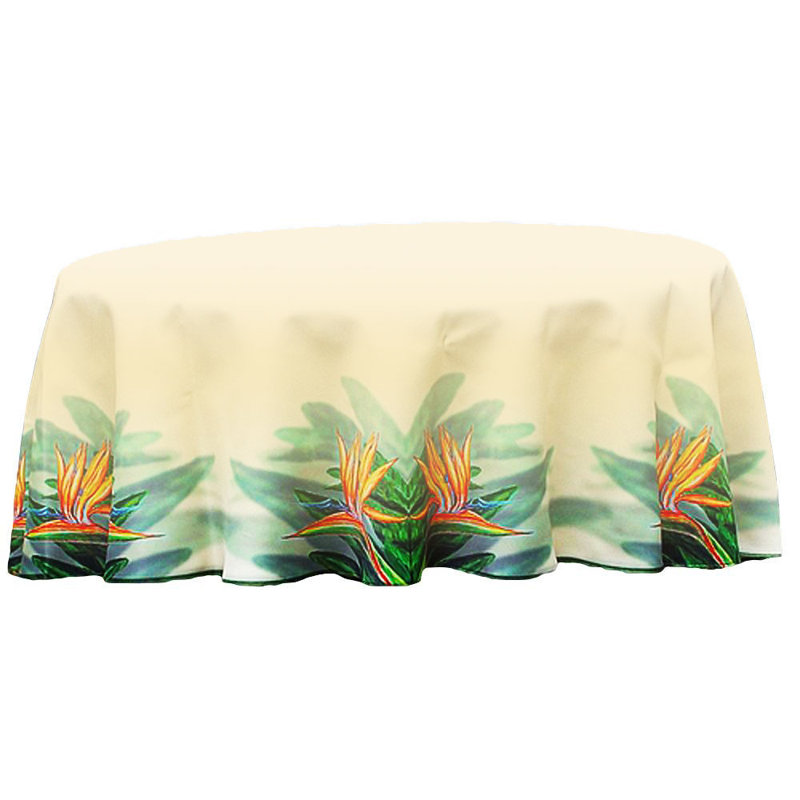 Weyauwega Floral Round Tablecloth, 58" W Round