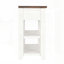 Console en bois de pin massif 48 po - 3 tiroirs et 2 tablettes, blanc antique-1551165417-1551165418