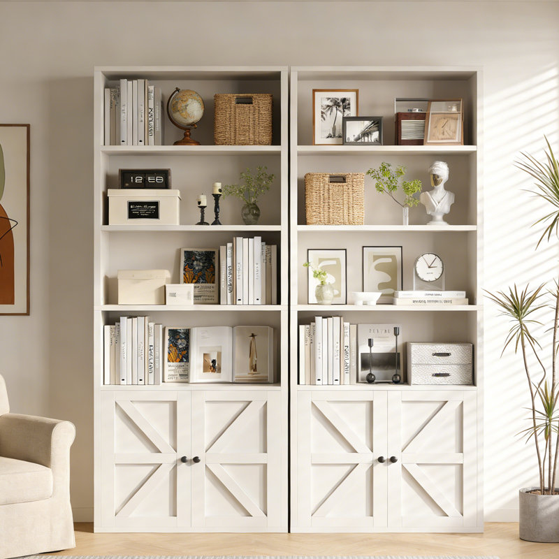 6-Tier Bookshelf Set, White