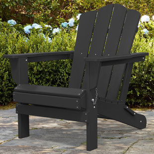 Chaise Adirondack pliante en polyéthylène haute densité Wolak