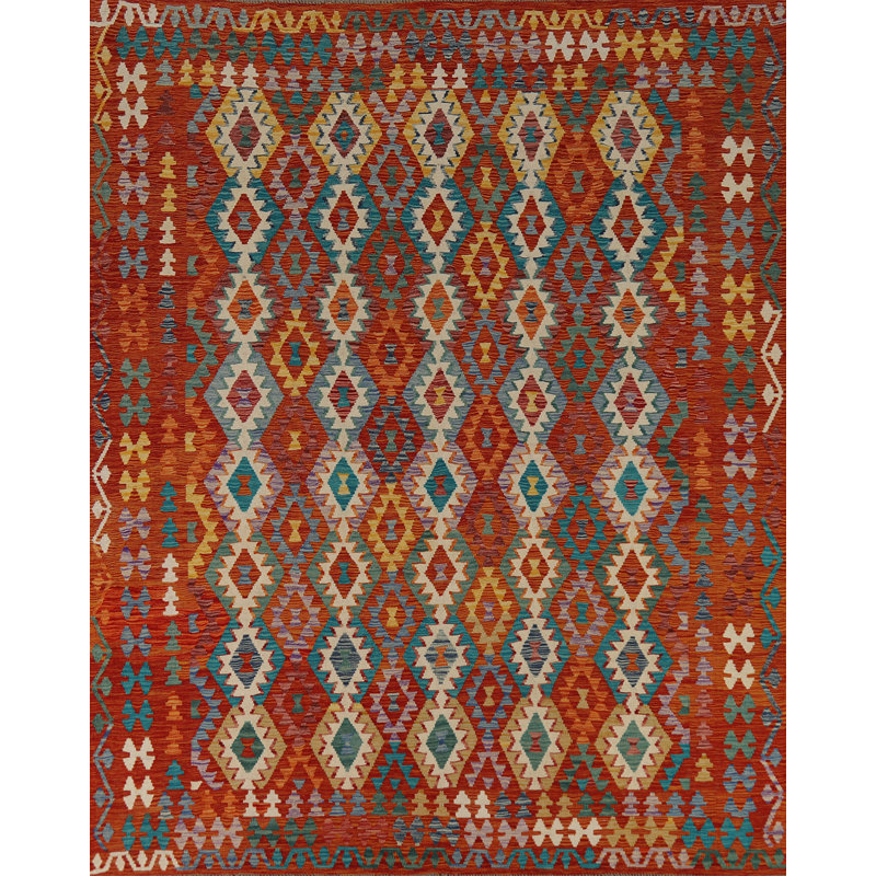 Tapis kilim en laine de style sud-ouest 8 x 10