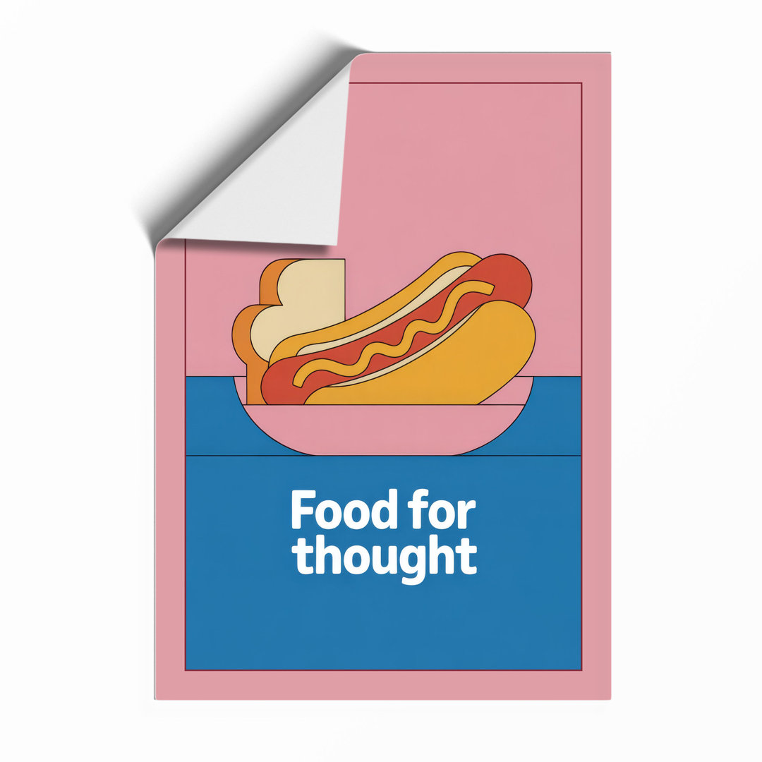 Food for Thought Modern Framed Art Print