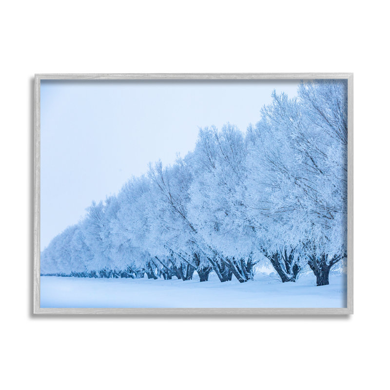 Hiver, arbre, forêt recouverte de neige, estampe numérique, art texturé par Steve Smith, H 16 po x l 20 po x P 1,5 po