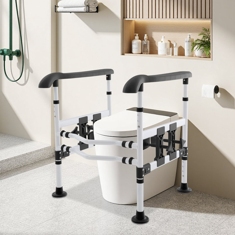 Rails de sécurité réglables pour toilette
