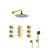 FontanaShowers Versilia Color Changing LED Shower Head with Adjustable Body Jets and Mixer-48170773-48170780