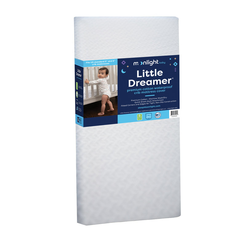 Moonlight Slumber Premium Cotton Waterproof Crib Mattress Cover