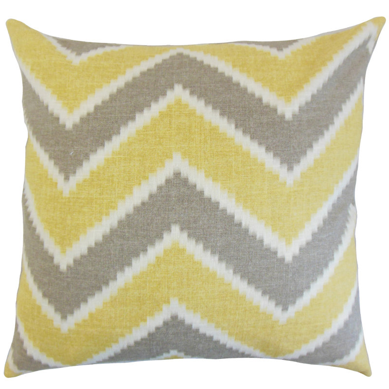 Hoku Chevron Sham Set, Euro, Papaya