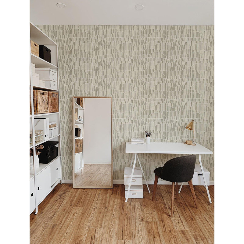 Jamaican Waves Wallpaper, Non-Pasted, Faux Grasscloth, Fresh Linen