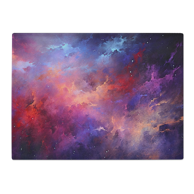 Galaxy Abstract  Glass Chopping Board
