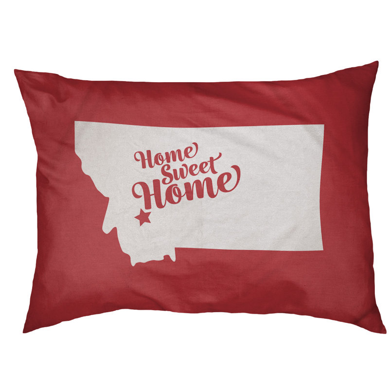 Coussin d'extérieur pour chien Home Sweet, Grand (l 50 po x P 40 po x H 7 po), Rouge, Butte