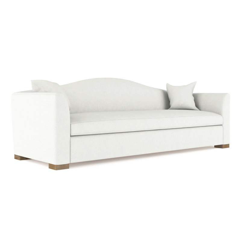 Canapé Horatio, H 33 po x l 108 po x P 36 po, Ébène, Velours moelleux blanc