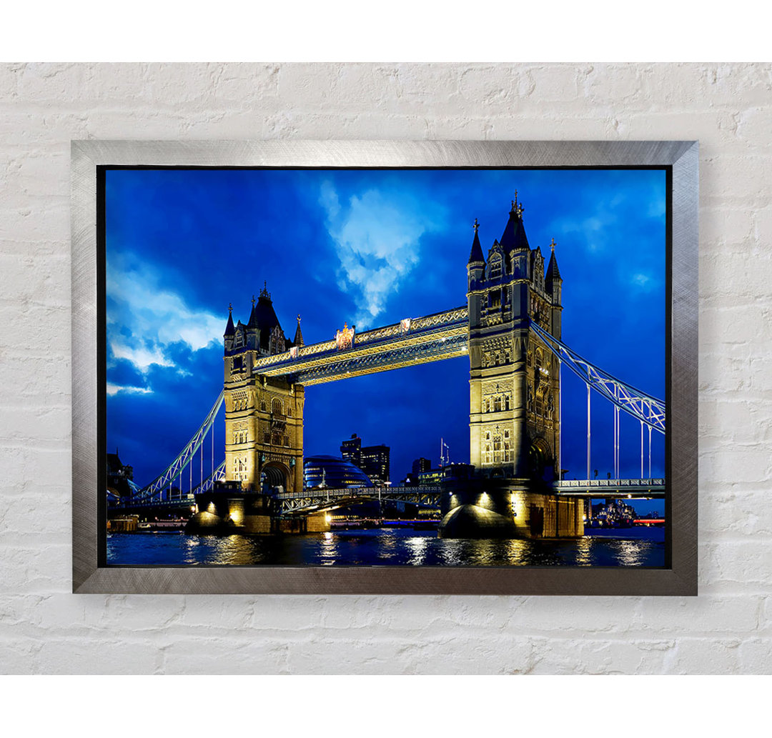 London Bridge Blauer Abendhimmel - Einzelner Bilderrahmen Kunstdrucke