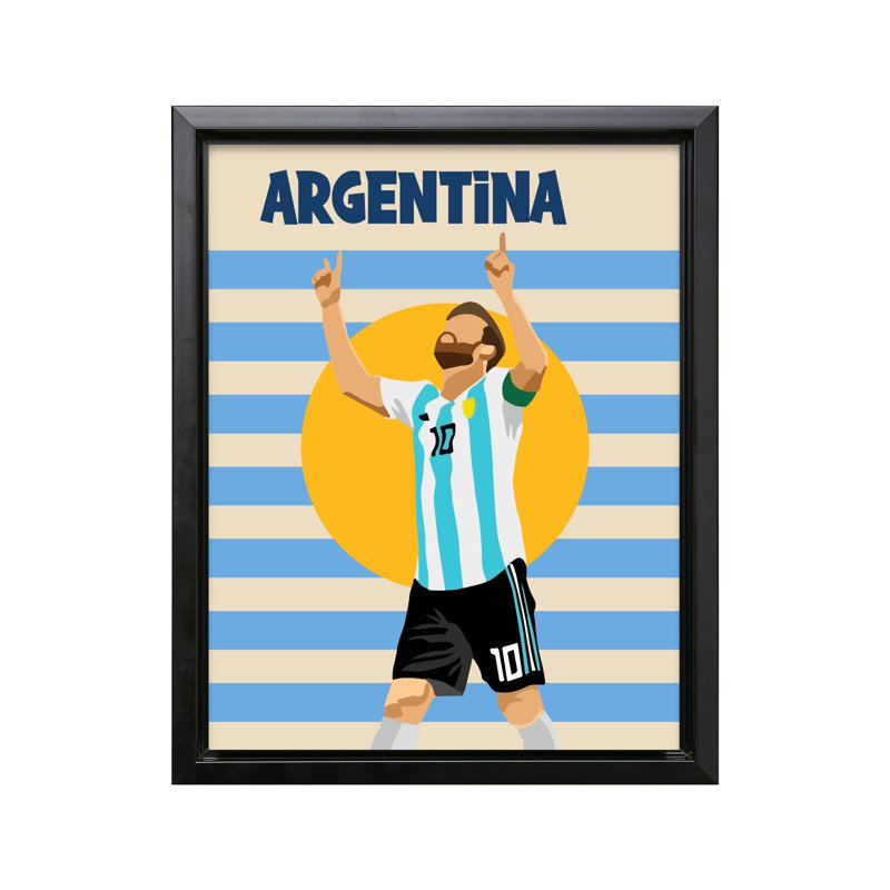 Football argentin, Black Framed, Canvas, 08"H x 10"W