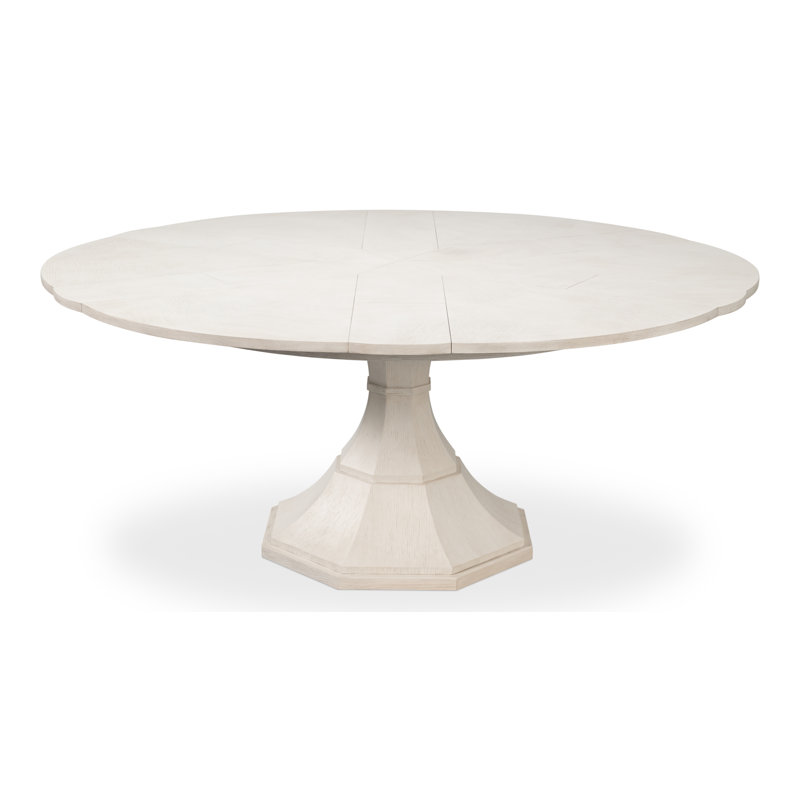Giselle Round Dining Table, Working White, 30"H x 66"L x 66"W