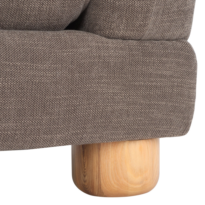 Canapé rembourré Chelse, Chenille brun foncé