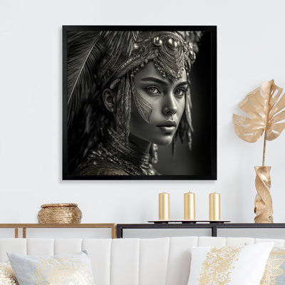 Black And White Bohemian Woman IV " Black And White Bohemian Woman IV "
