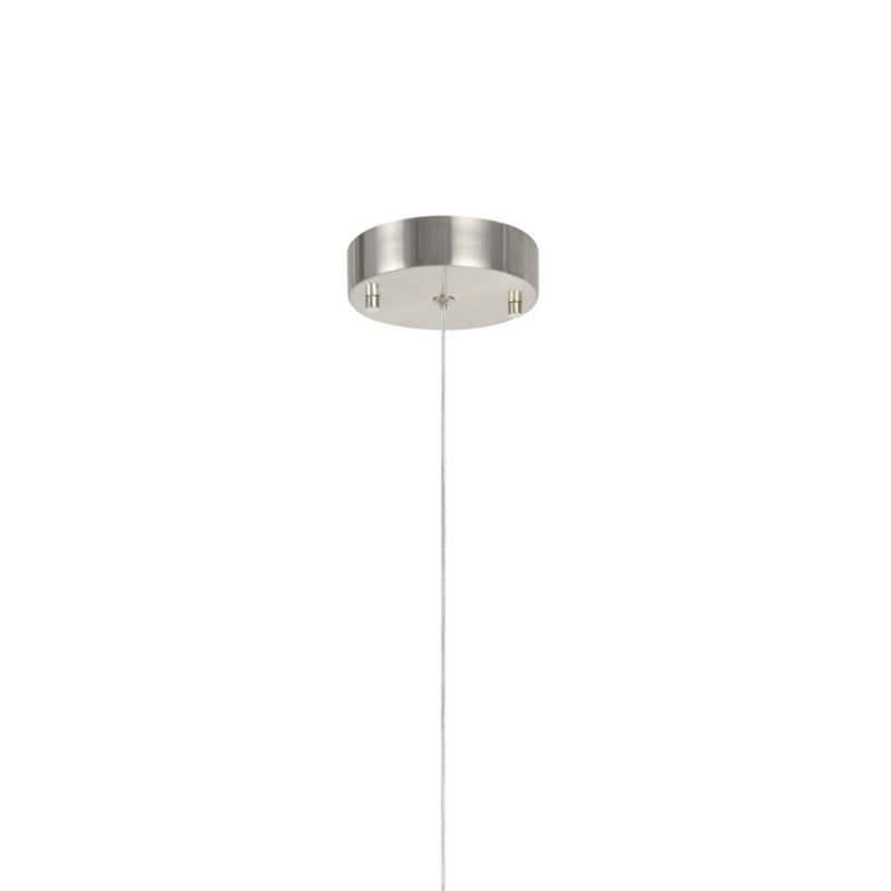 Luminaire suspendu conique à 1 lumière, Nickel brossé