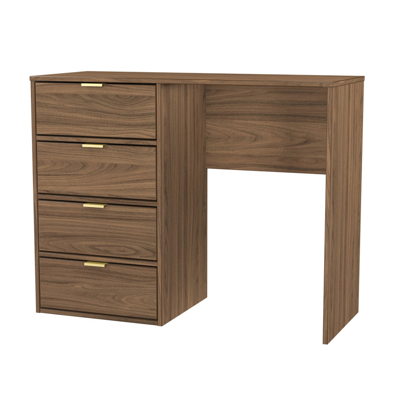 Taeyah 4 Drawer Vanity, Walnut