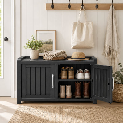 Shoe Storage with Seat,Resin Shoe Organizer