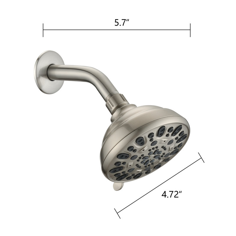 Pomme de douche fixe, Nickel brossé