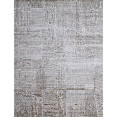Abstract Area Rug in Gray