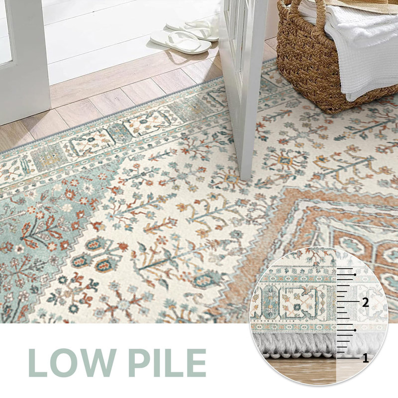 Oriental Machine Printed Indoor / Outdoor Area Rug, Runner 60 x 120cm