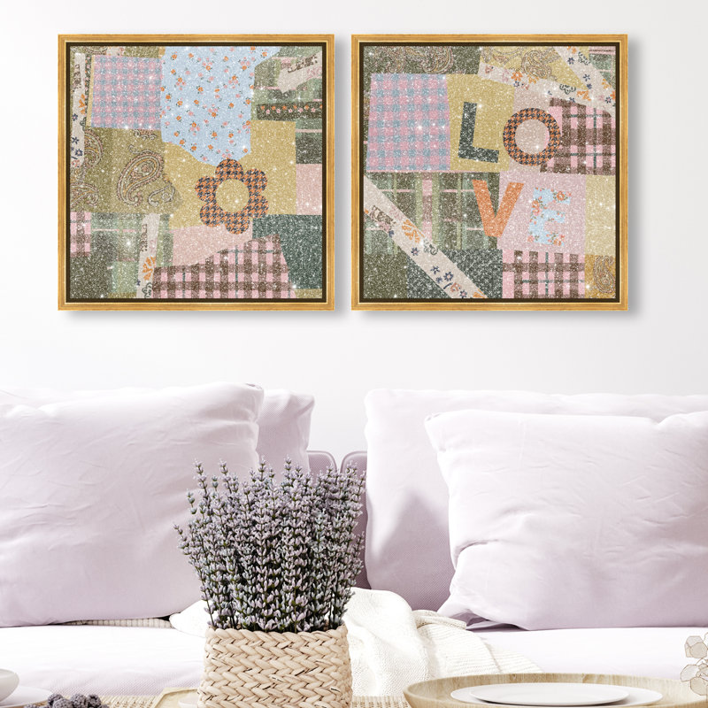 Retro Scarf Set Set by Oliver Gal, 42"H x 42"W, Gold Floater Frame