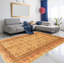 Tapis unique en laine noué à la main de style années 1990 de 6 pi 8 po x 9 pi 9 po Gunnin