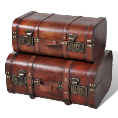 2 Piece Vintage Trunk Set