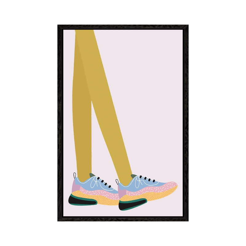 Nice Kicks by Carmen Jabier - Gallery-Wrapped Canvas Giclée on Canvas, Black Framed, 101.6 cm H x 66.04 cm W